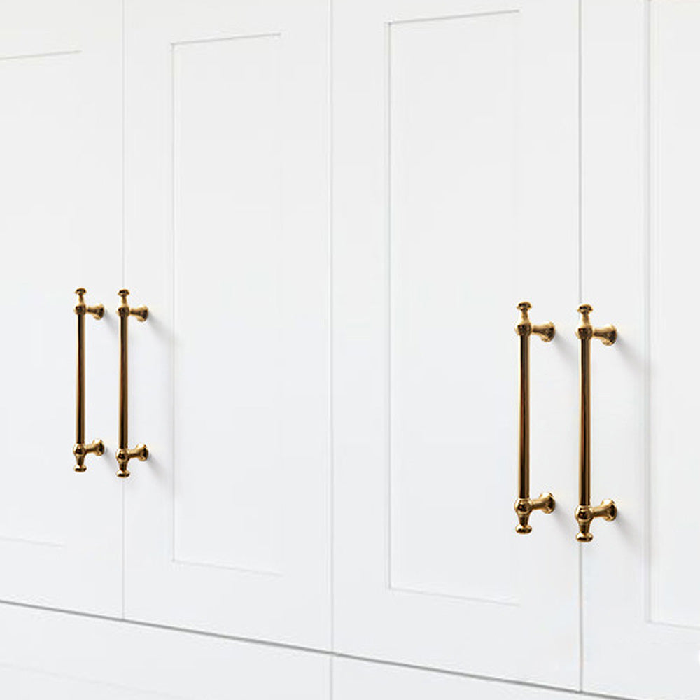 Simple Luxurious Bright Gold Kitchen Door Handles