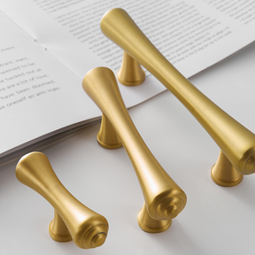 Modern Gold Matte Brushed Cabinet Spindle Handle