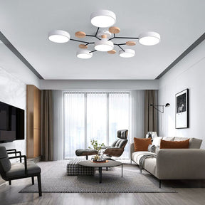 Modern Round Branch Type LED Semi-Recessed Ceiling Light