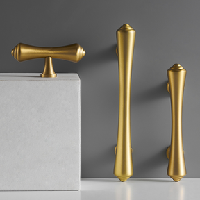 Modern Gold Matte Brushed Cabinet Spindle Handle