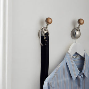 Walnut Cupboard Knobs & Wall Hooks