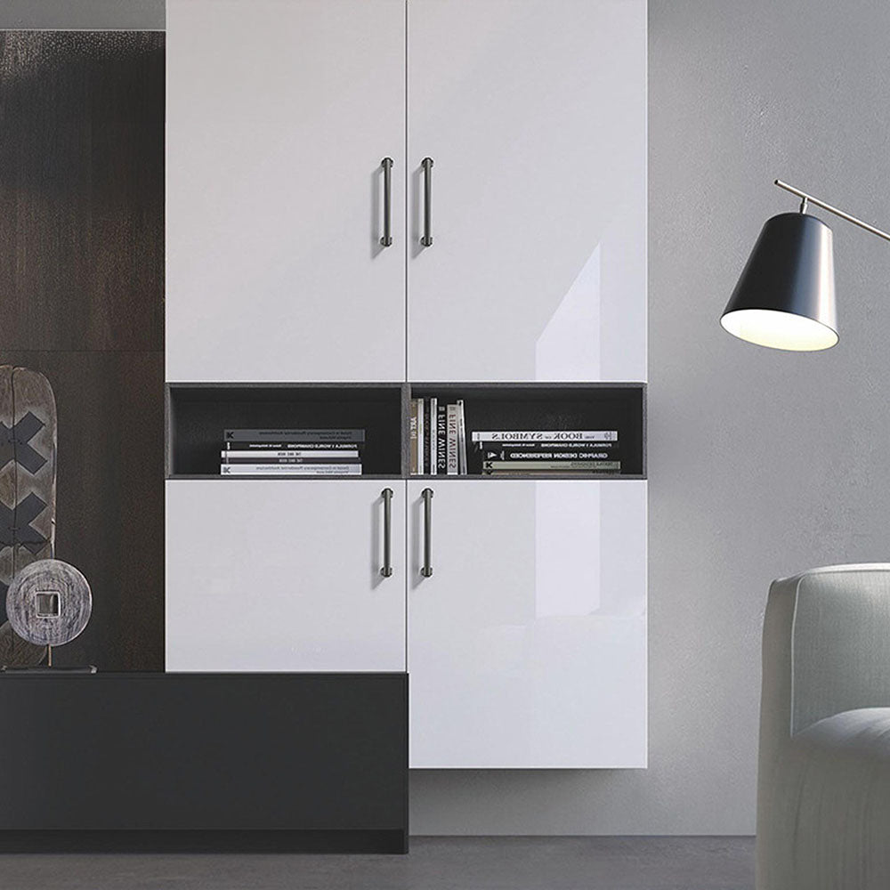 Modern Zinc Alloy Black Gray Cabinet Handles and Knobs