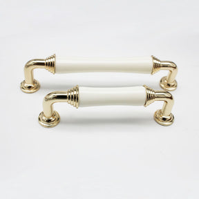 Polished Gold Ceramic Bow Handles