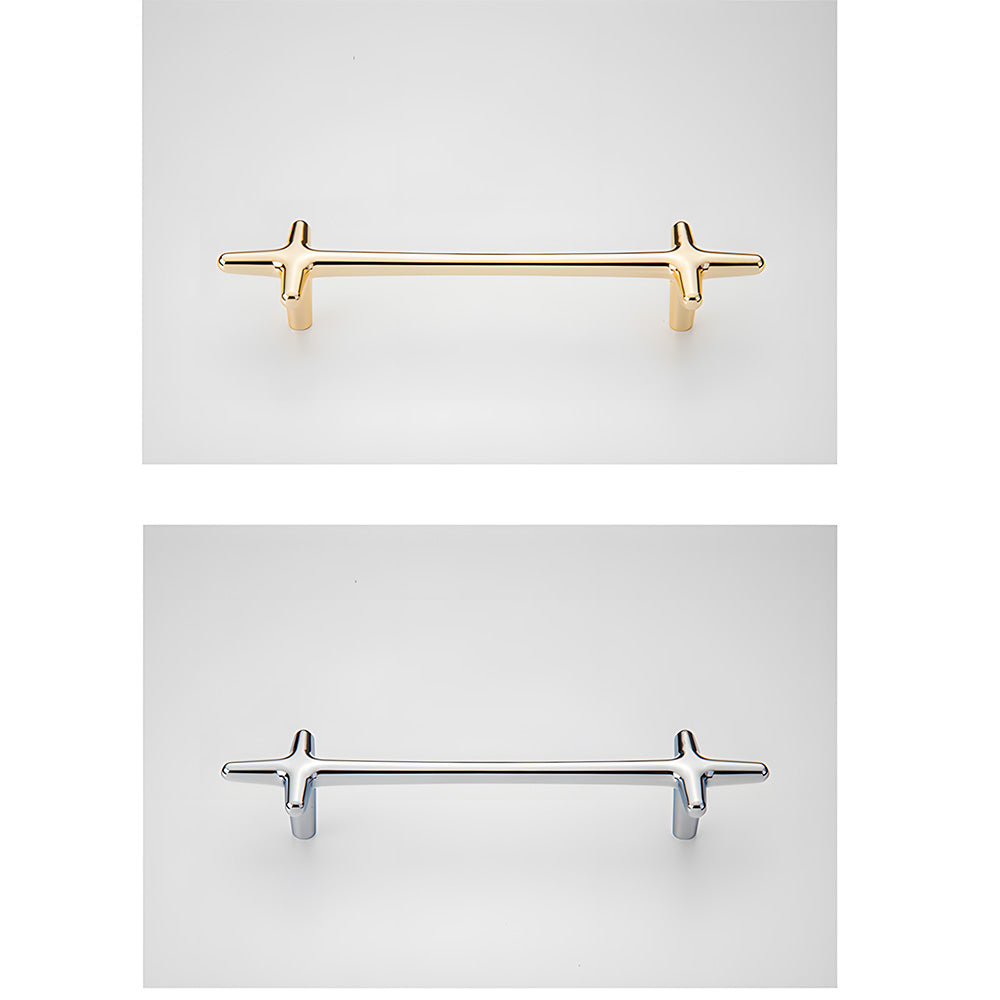 Modern Bright Silver Zinc Alloy Cabinet Pulls and Handles