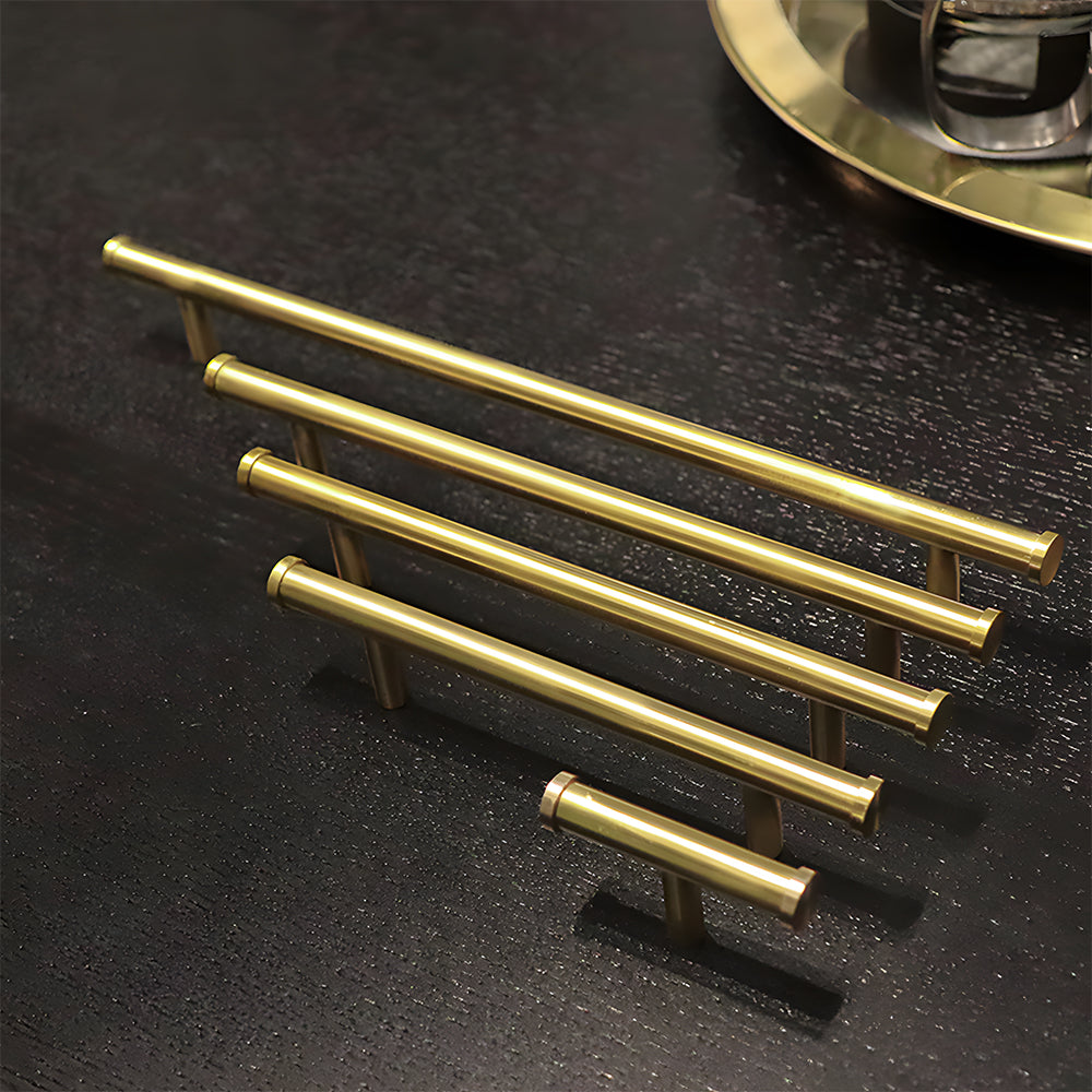 Simple Gold Brass Cabinet Handles