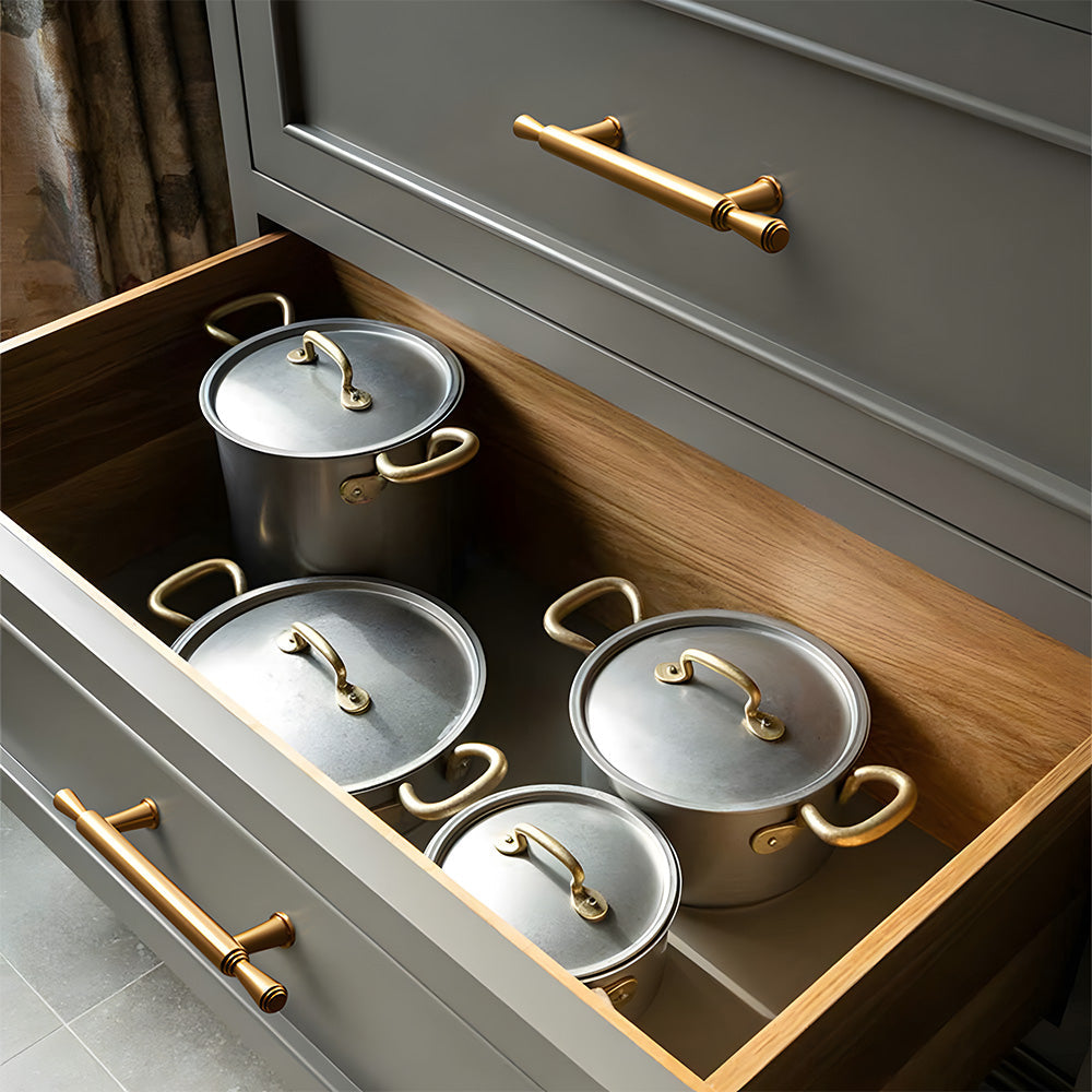 Modern Simple Gold Aluminum Alloy Kitchen Drawer Handle