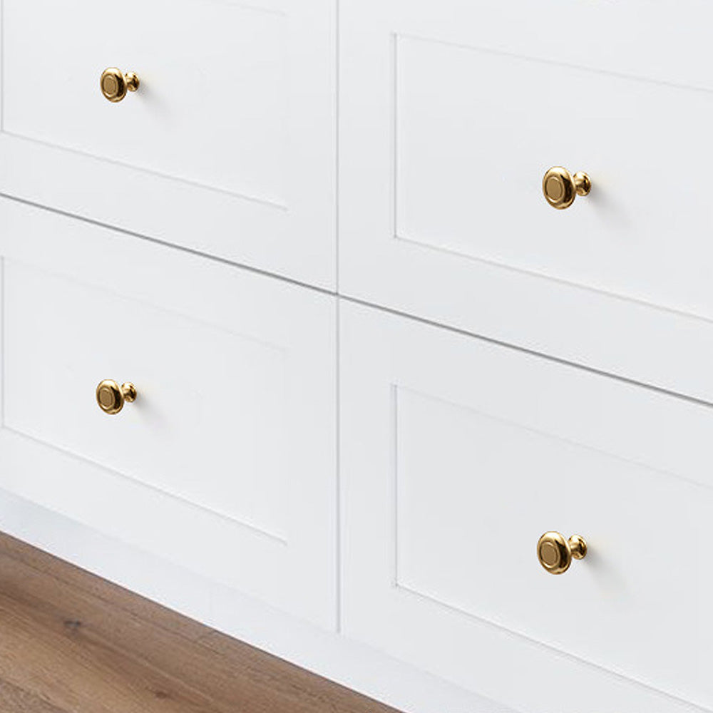 Simple Luxurious Bright Gold Kitchen Door Handles