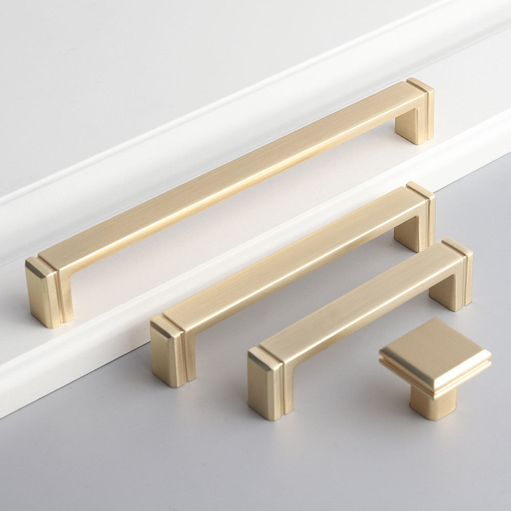 Modern Minimalist Zinc Alloy Square Cabinet Handle