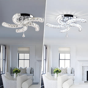 Luxury Crystal 5 Arms LED Flush Mount Ceiling Lights