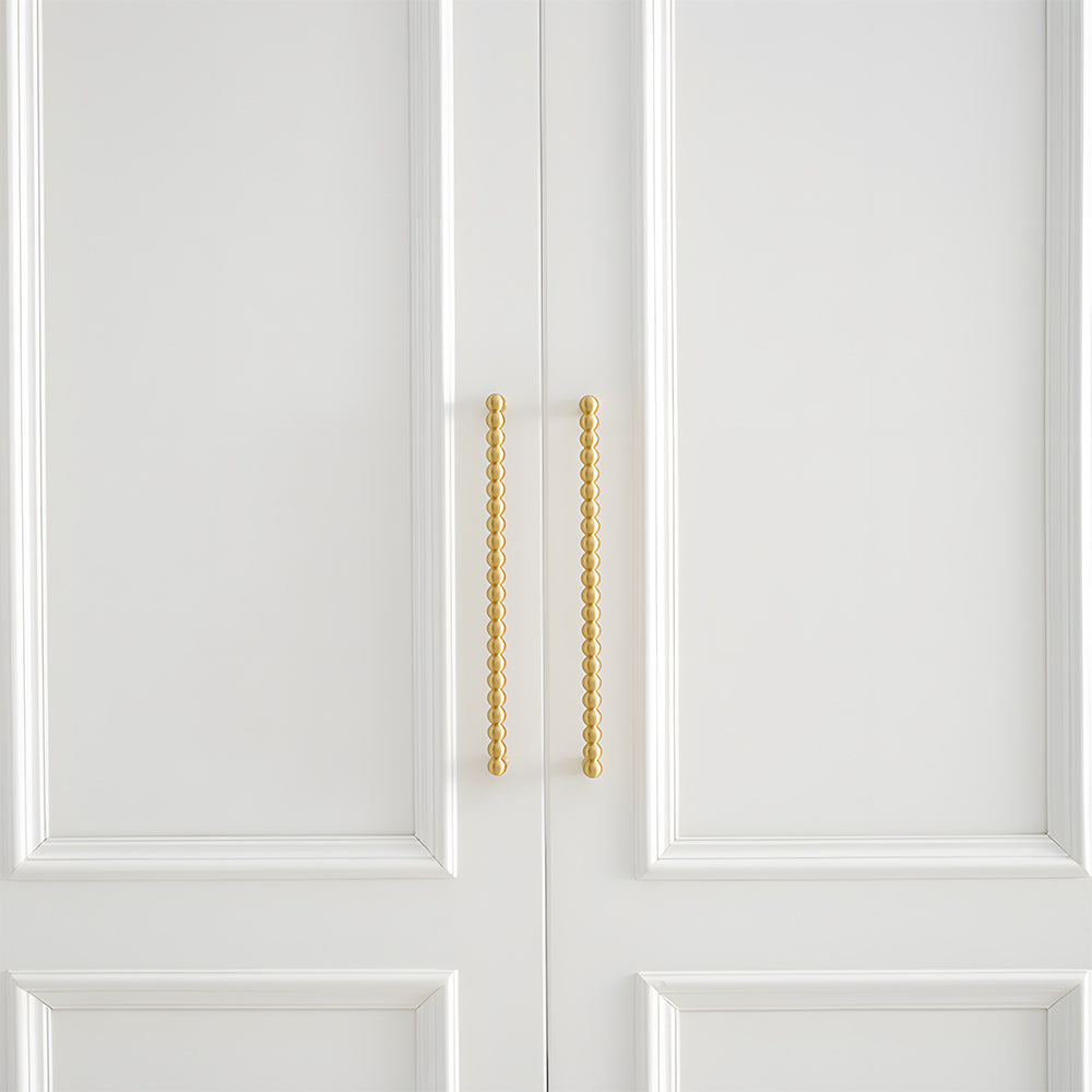 Vintage Spherical Brass Kitchen Cabinet Handles