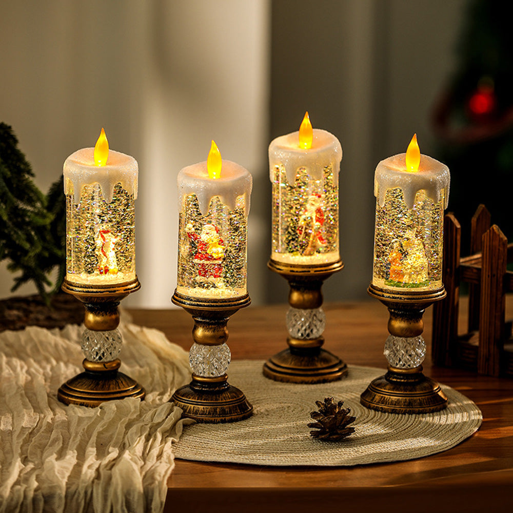 Warm Transparent Candles Plastic LED Christmas Lightings