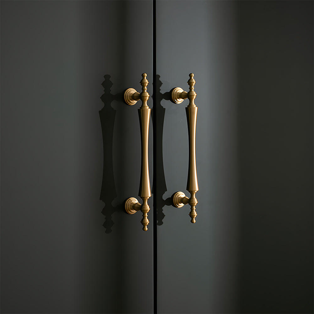 Retro Gold Brass Wardrobe Handles And Knobs