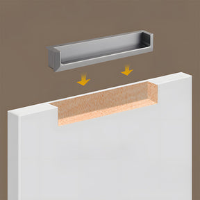 Modern Square Recessed Flush Finger Pulls for Cabinet
