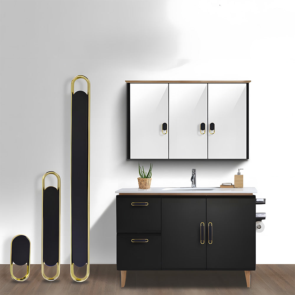 Two-color Zinc Alloy Modern Bedroom Cabinet Handles