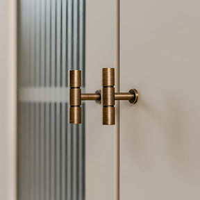 Vintage Bronze Brass Wardrobe Door T-shaped Handle