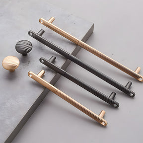 Modern Knurled Zinc Alloy Cabinet Pulls