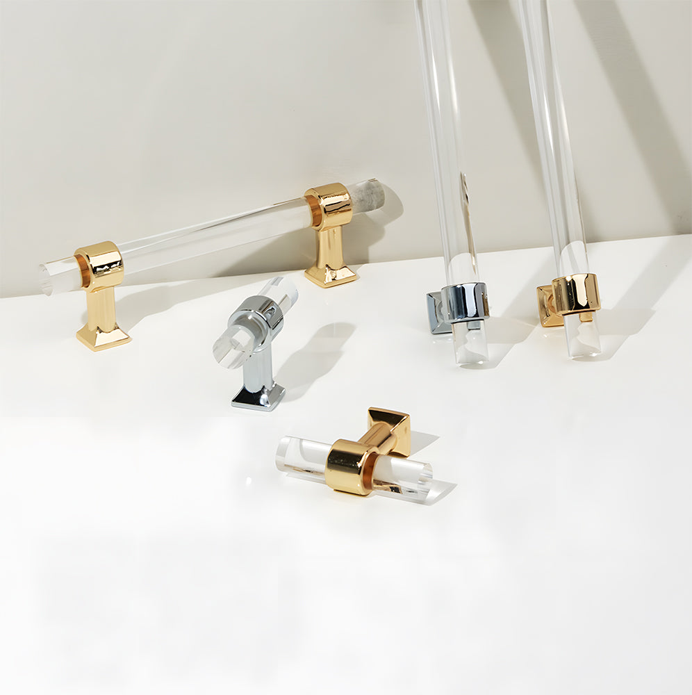 Modern Transparent Acrylic Wardrobe Door Handle