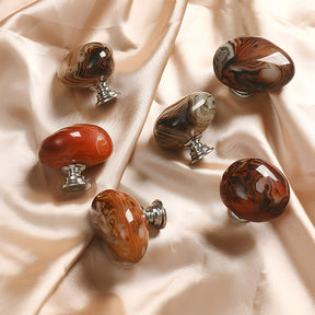 Modern Agate Stone Pebble Cabinet Knobs