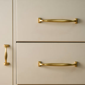 Wide Head Simple Brass Drawer Handles