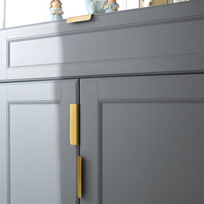 Modern Simple Embedded Brass Gold Edge Pulls