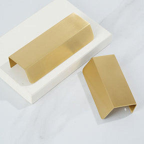 Modern Gold Brass Hidden Finger Cabinet Pulls