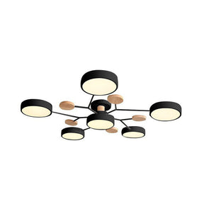 Modern Round Branch Type LED Semi-Recessed Ceiling Light