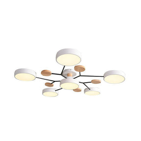 Modern Round Branch Type LED Semi-Recessed Ceiling Light