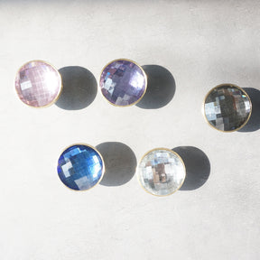 Colored European Luxury Crystal Brass Cabinet Knobs