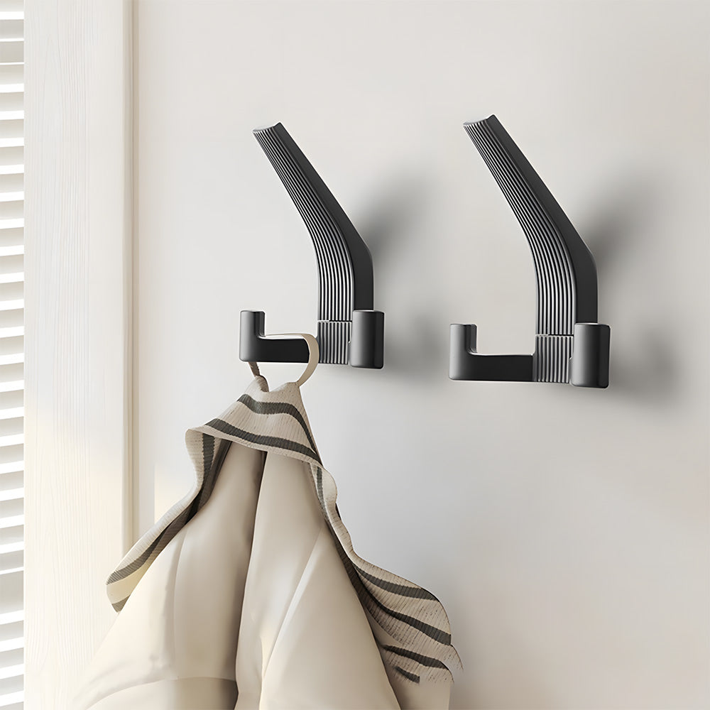 Modern Fluted Zinc Alloy Double Wall Hooks