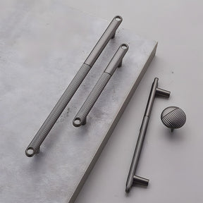 Modern Knurled Zinc Alloy Cabinet Pulls