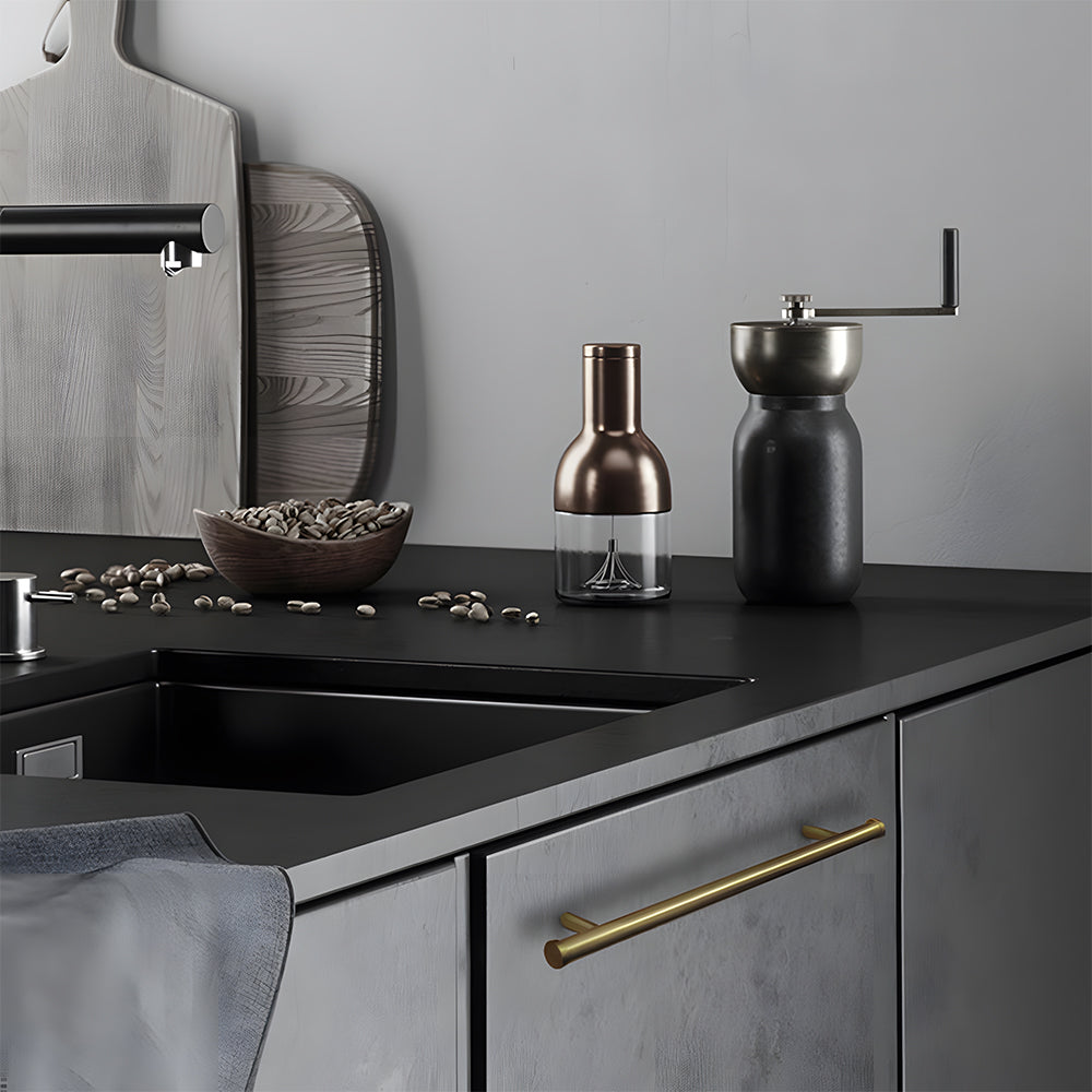 Simple Gold Brass Cabinet Handles