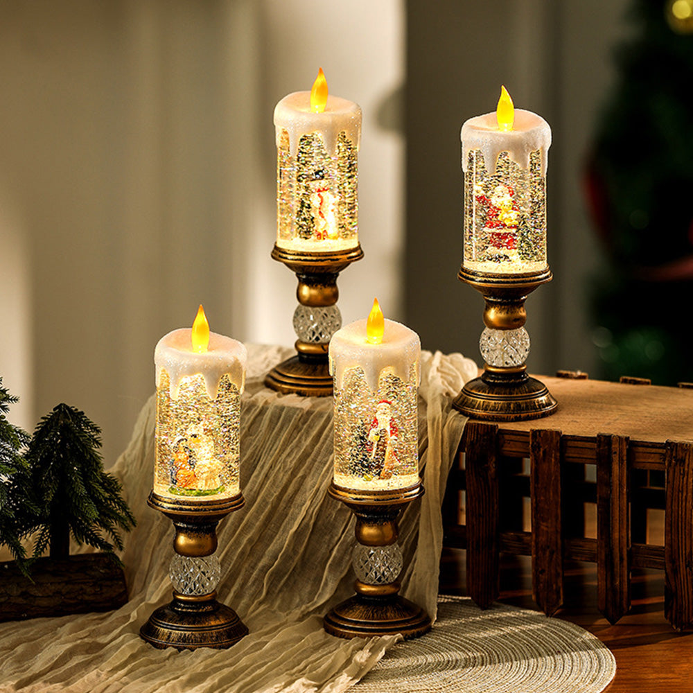 Warm Transparent Candles Plastic LED Christmas Lightings