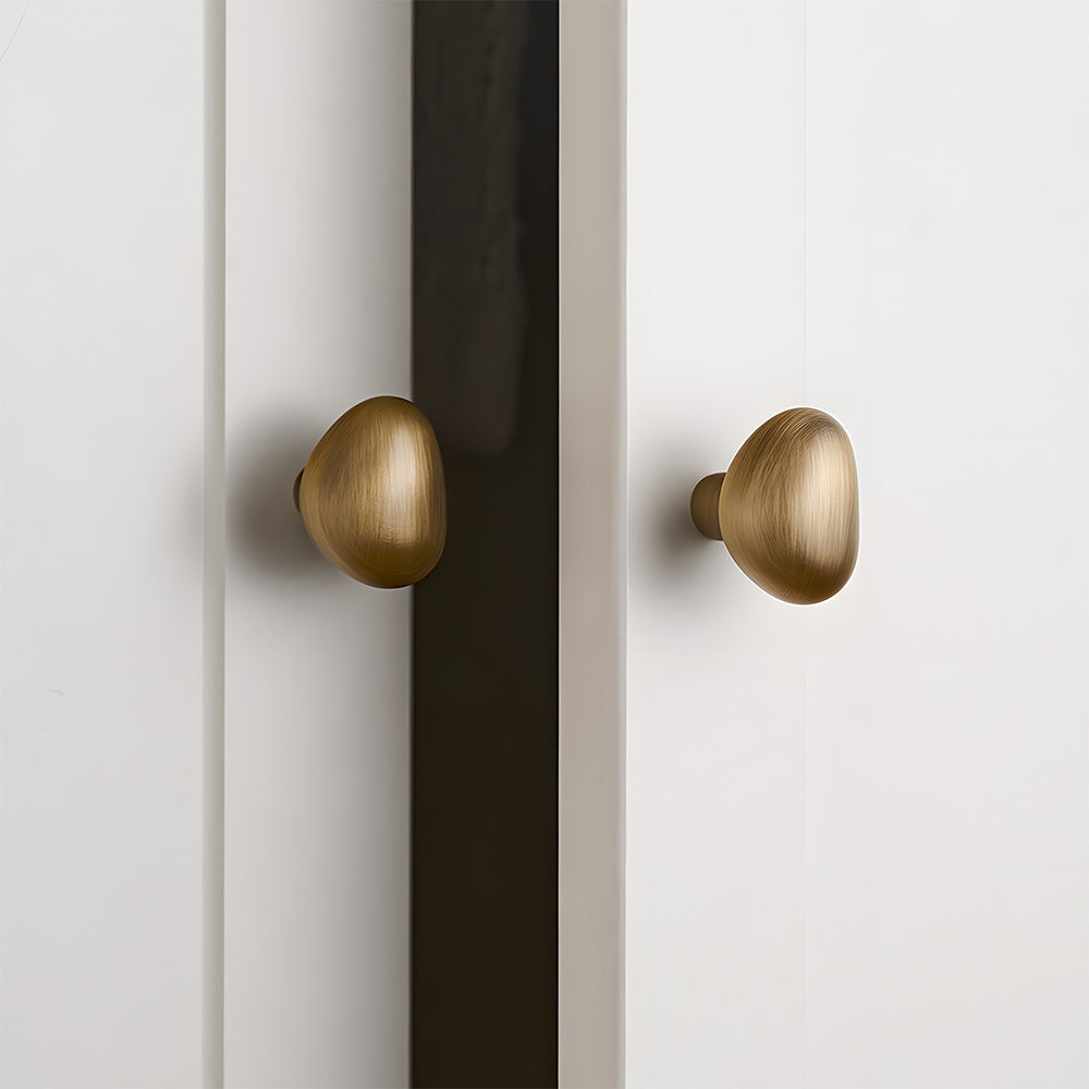 Organic Pebble Brushed Mushroom Cupboard Knobs
