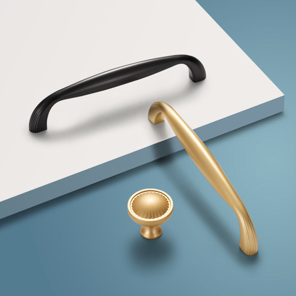 Modern Minimalist Curved Cabinet Drawer Pull Handles