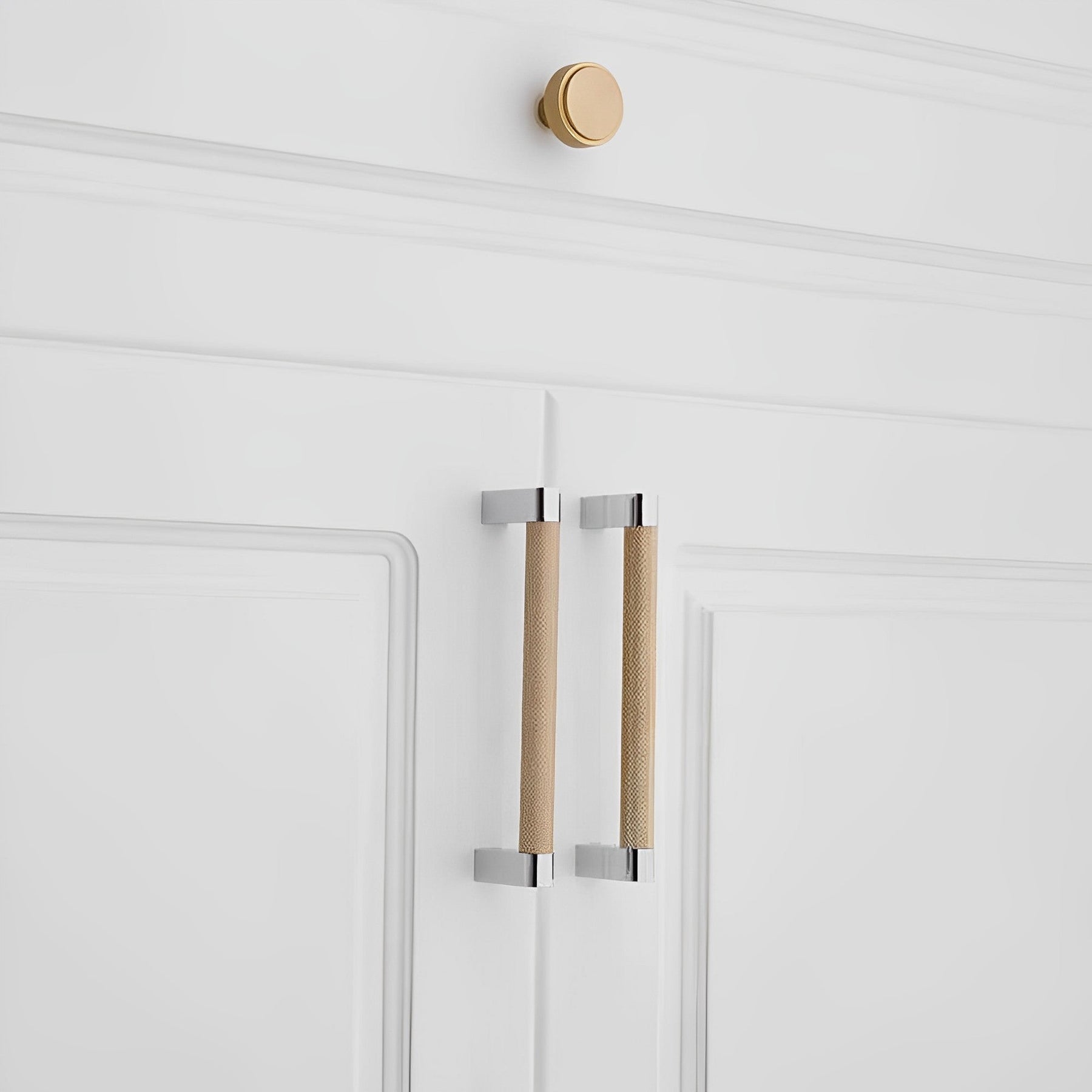 American Modern Long Cabinet Knurled Handle