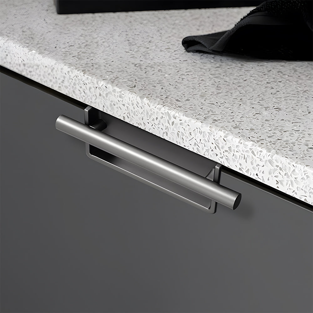 Simple Aluminum Alloy Recessed Concealed Cabinet Handles