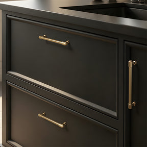 Modern Zinc Alloy Champagne Gold T Bar Cabinet Pulls