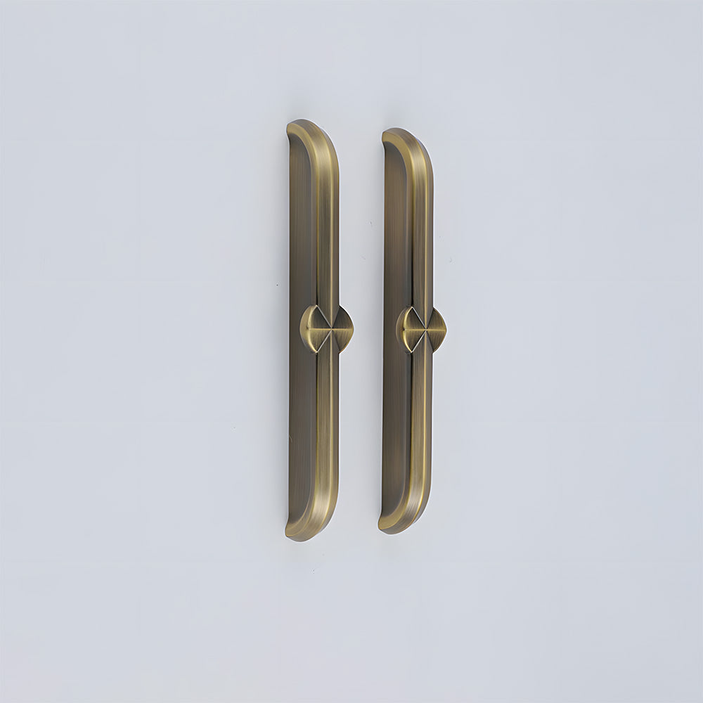 Modern Zinc Alloy Brushed Brass Cabinet Handles