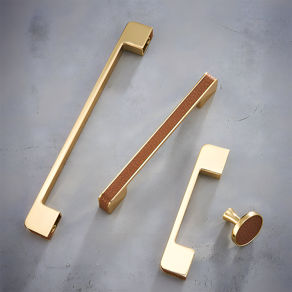 Nordic Modern Simple High-grade Leather Handle
