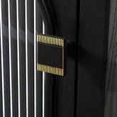 Square Textured Gold & Black Drawer Handles