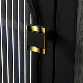 Square Textured Gold & Black Drawer Handles