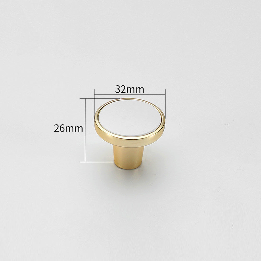 Simple Gold Round Corner Cabinet Handle