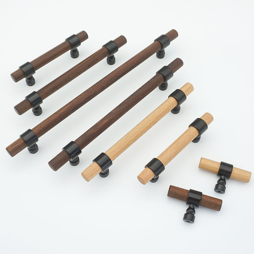 Solid Wood Walnut Furniture Handles