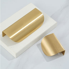 Modern Solid Gold Brass Finger Cabinet Pulls