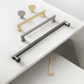 Modern Minimalist Gold and Grey Cabinet Handles