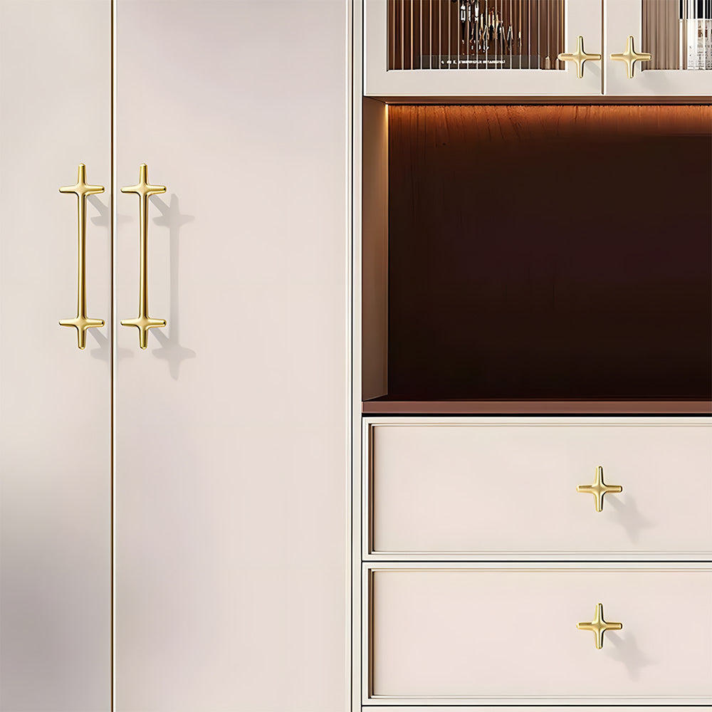 Modern Bright Silver Zinc Alloy Cabinet Pulls and Handles