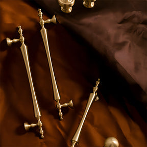 Retro Gold Brass Wardrobe Handles And Knobs