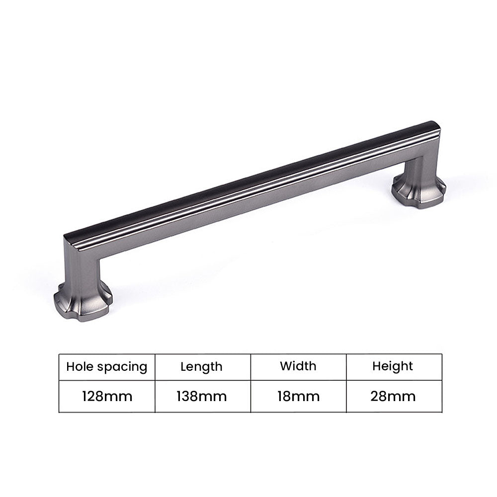 Modern Zinc Alloy Black Gray Cabinet Handles and Knobs