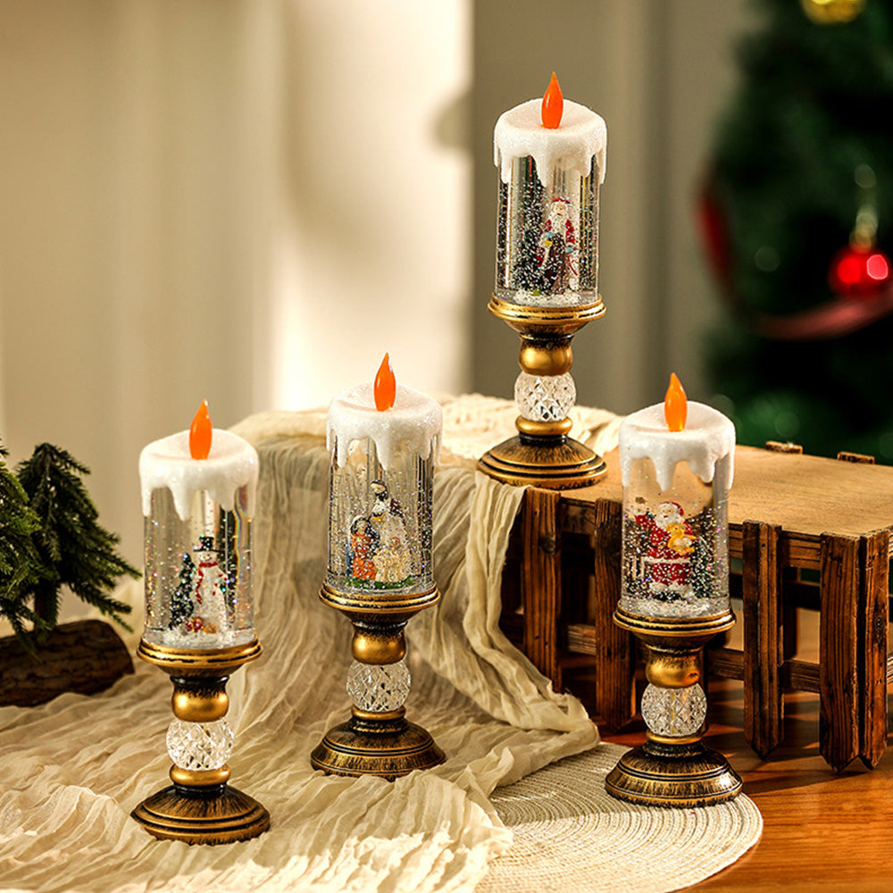 Warm Transparent Candles Plastic LED Christmas Lightings