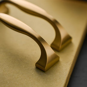 Wide Head Simple Brass Drawer Handles